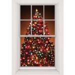 christmas tree window scene