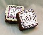 Mixed plate of cookies and brownies.