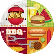 Barbecue party paper plates for your outdoor themed event.