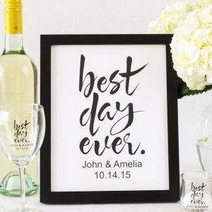 Custom cake topper in choice of background colors. Write your own message.