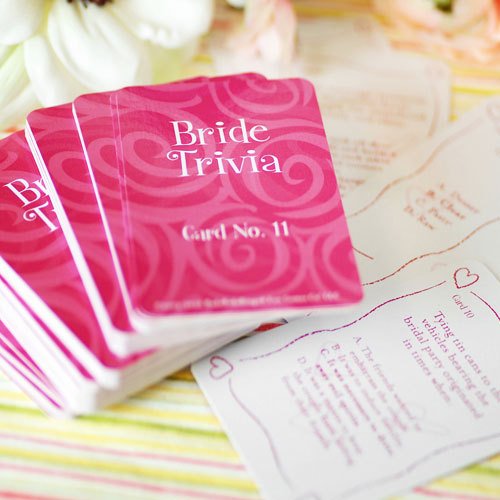 bridal shower trivia game includes 99 cards of questions and answers