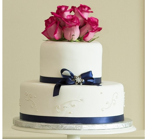 bridal shower two tier cake