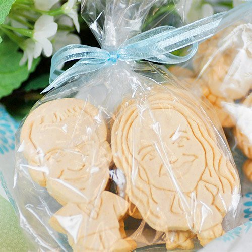 Personalized cartoon cookies for a bridal shower.