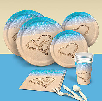 Bridal shower beach theme party set