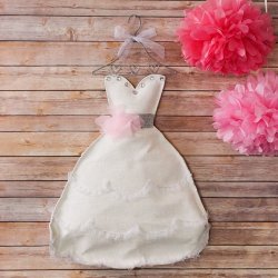 Bridal shower dress door hanger decoration.