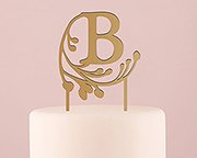 Classic and elegant, this monogram cake topper helps personalize your bridal shower.