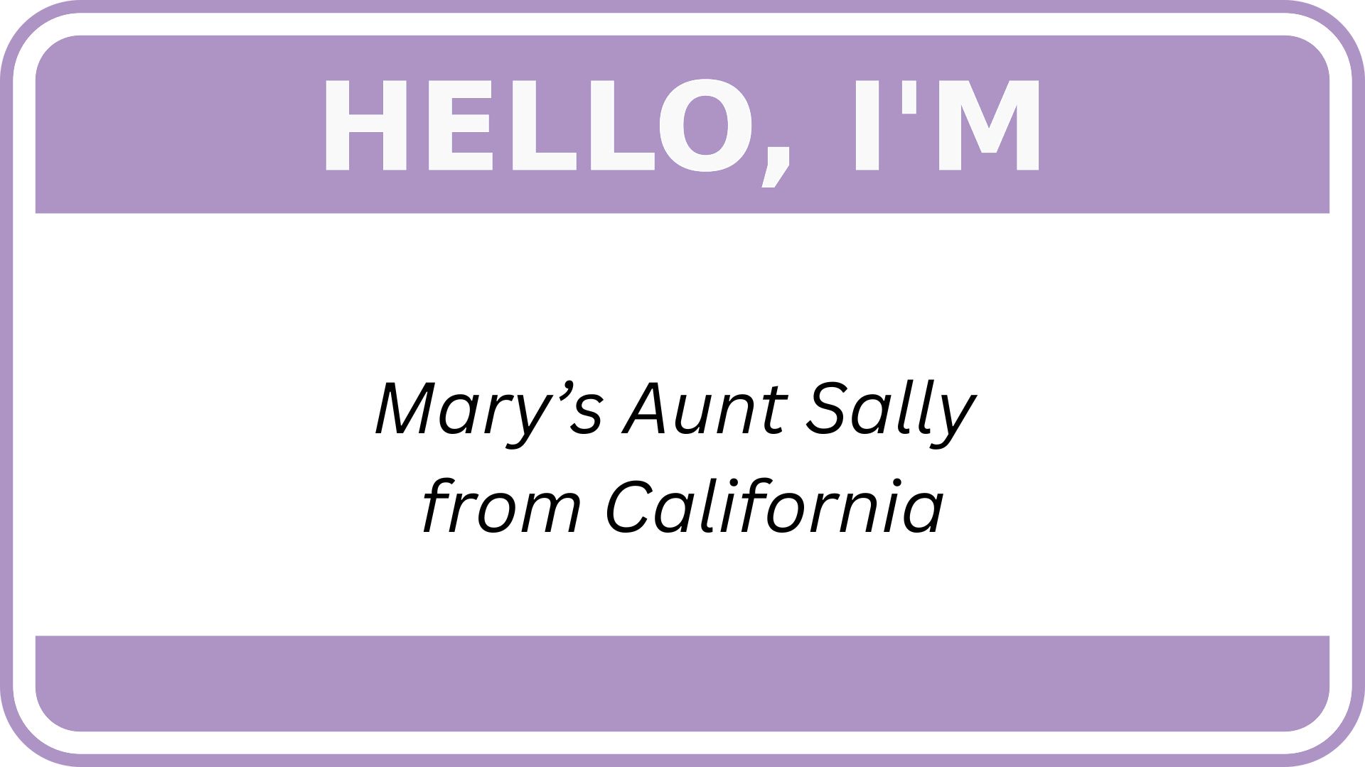 Sometimes name tags are a good party idea. helpful hints for your bridal shower