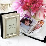 Mini photo album which is also a place card holder.